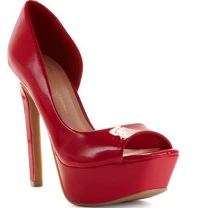 Jessica Simpson Bede lipstick red pumps